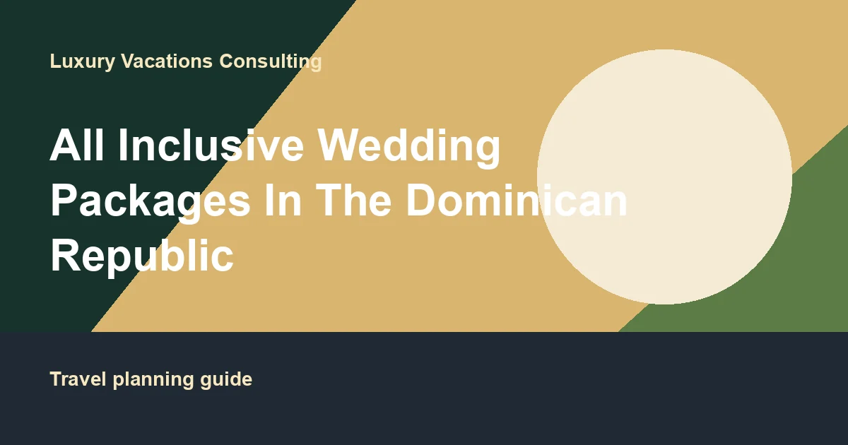 Dominican Republic wedding packages