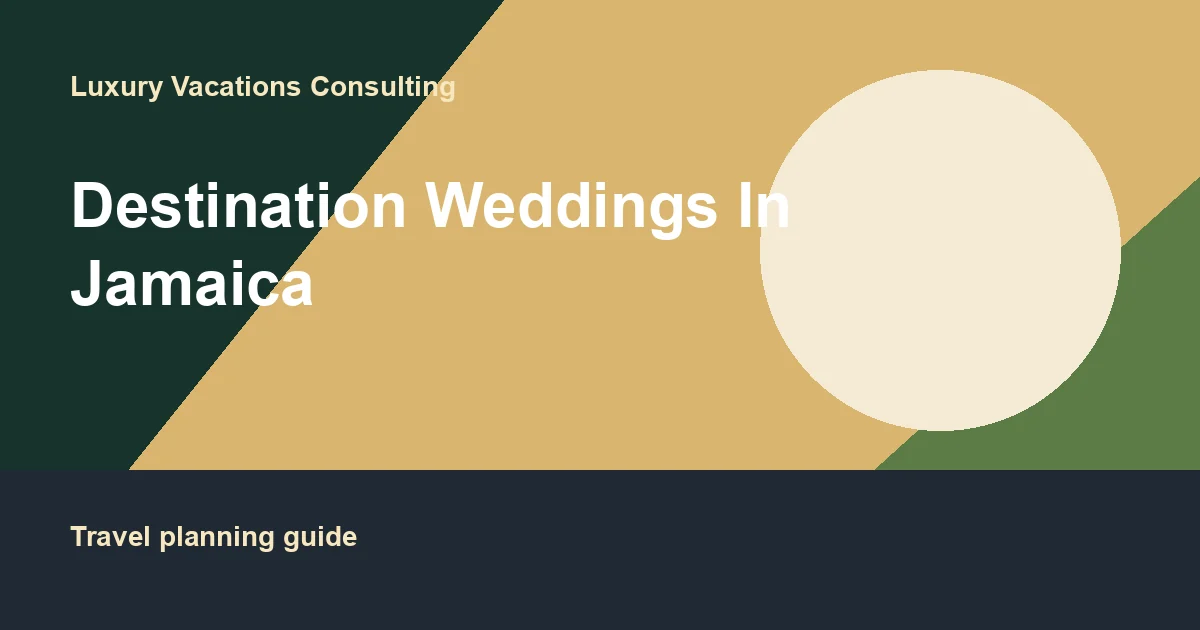 Jamaica destination wedding resort